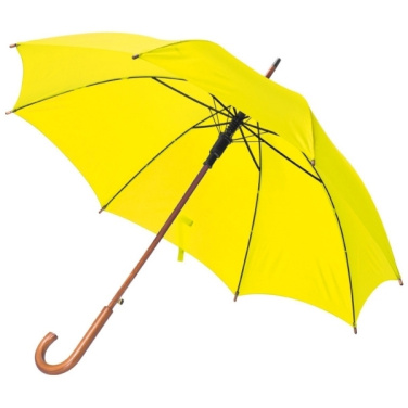 Logo trade promotional merchandise image of: Wooden automatic umbrella NANCY