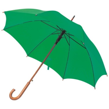 Logo trade business gift photo of: Wooden automatic umbrella NANCY