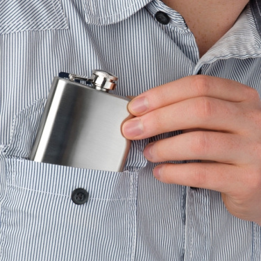Logo trade advertising products image of: Stainless steel hip flask FRESNO 104 ml