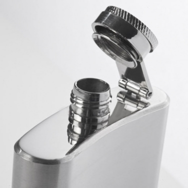 Logo trade promotional giveaway photo of: Stainless steel hip flask FRESNO 104 ml