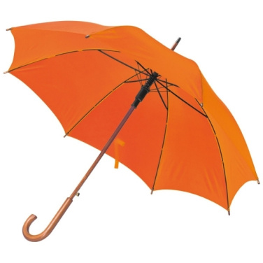 Logo trade promotional items image of: Wooden automatic umbrella NANCY