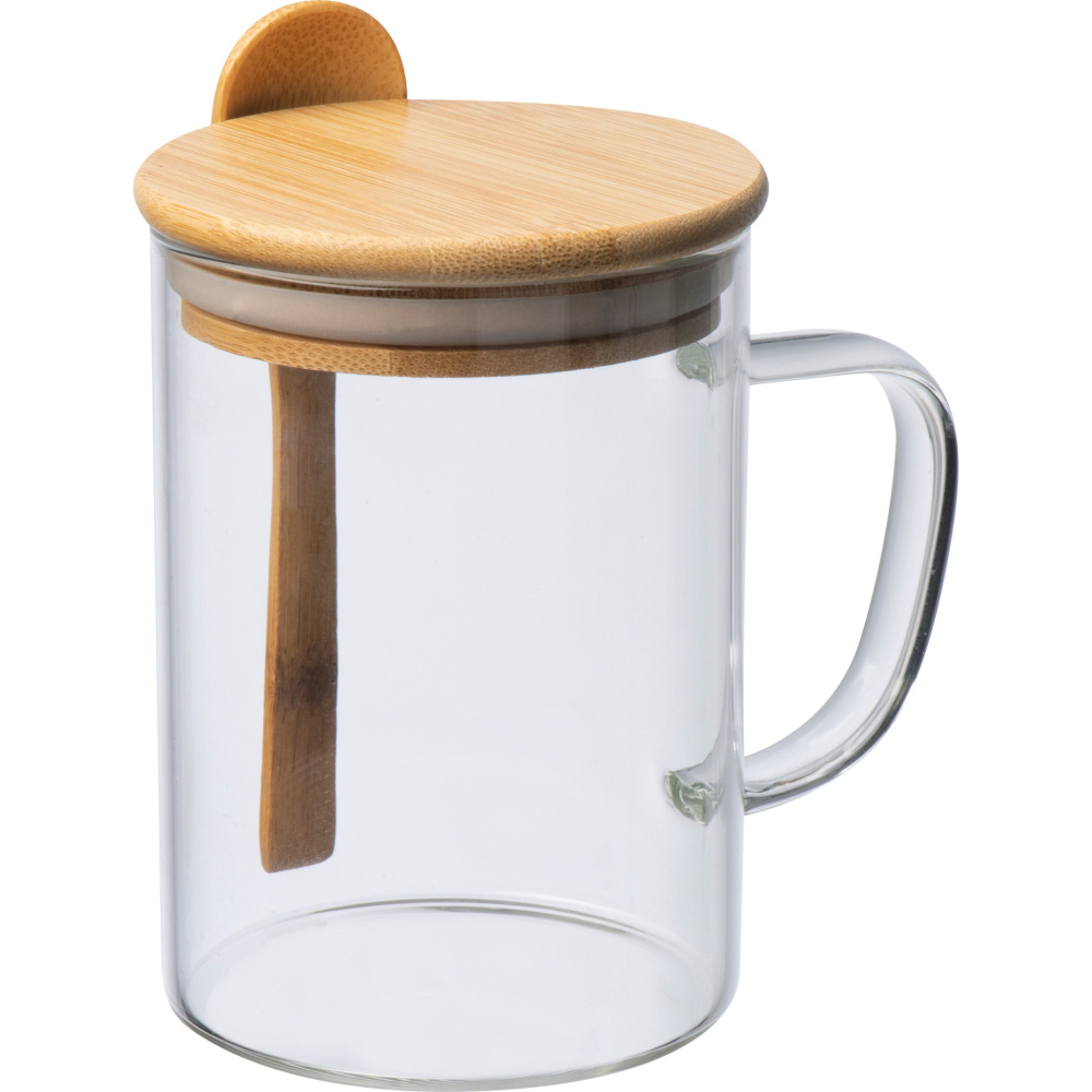 Logotrade promotional product picture of: Glass mug JACKSON 420 ml