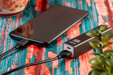 Logotrade promotional gift picture of: Metal power bank PORT HOPE 2200mAh