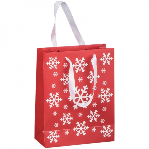 Logo trade corporate gift photo of: Small Christmas paper bag BASEL