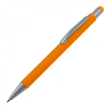 Logo trade promotional giveaway photo of: Metal ballpen touch pen soft touch SALT LAKE CITY