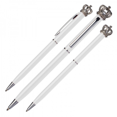 Logo trade corporate gifts image of: Metal ballpen KINGS PARK