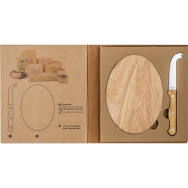 Logotrade promotional gifts photo of: Cheese chopping board with knife GOUDA