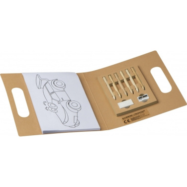 Logo trade promotional gifts image of: Kids coloring book with colored pencils FORIO