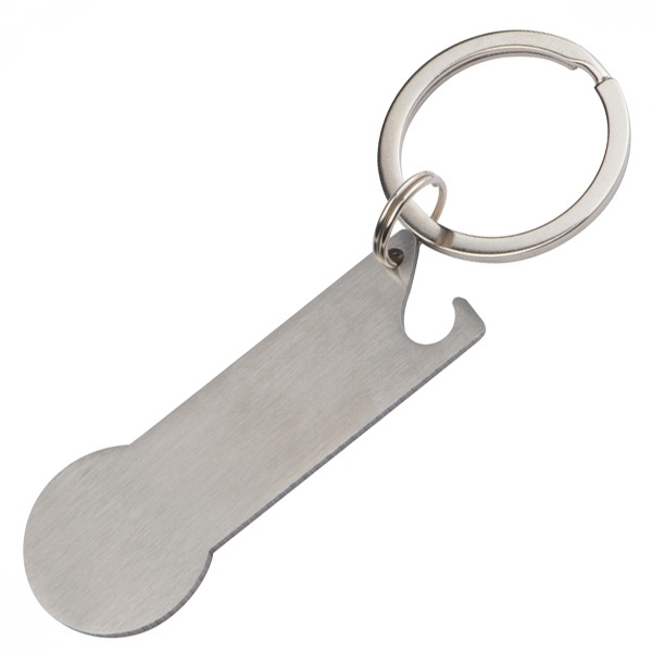 Logo trade promotional items image of: Keyring with shopping cart chip STICKIT