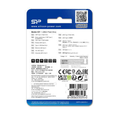 Logotrade corporate gifts photo of: PENDRIVE SILICON POWER MOBILE - C07 3.2 32GB