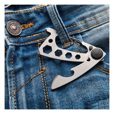 Logo trade promotional merchandise picture of: Multifunctional tool BURUNDI Schwarzwolf