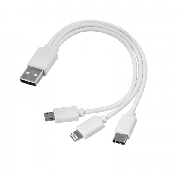 Logotrade promotional item image of: 3 in 1 USB cable type c + micro USB + lightning