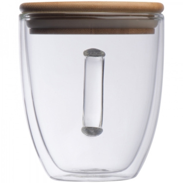 Logotrade promotional items photo of: Double-walled glass cup GERTHE 350 ml