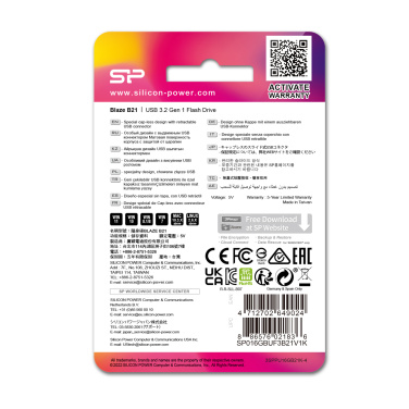 Logo trade promotional items image of: Pendrive Silicon Power Blaze B21 3.1