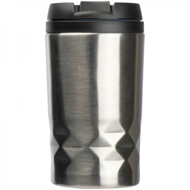Logo trade promotional product photo of: Stainless steel mug with lid ROMA 250 ml