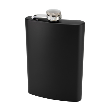 Logo trade promotional gifts picture of: Hip flask OLYMPOS Schwarzwolf