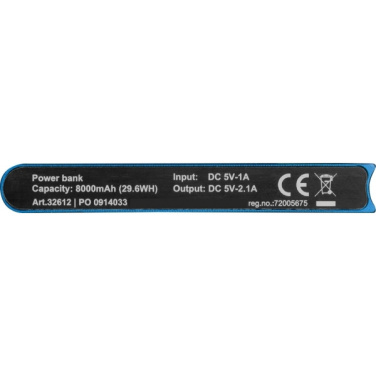 Logotrade promotional merchandise picture of: Power bank 8 000 mAh WOLFSBERG
