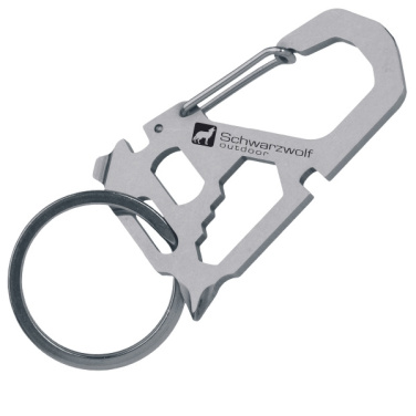 Logo trade advertising products image of: Multifunctional keychain ANTISANA Schwarzwolf
