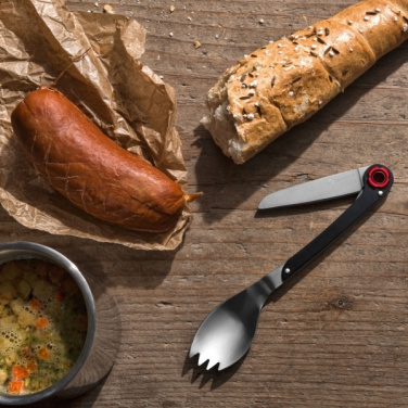 Logotrade promotional gift image of: Multifunctional spoon LATEMAR Schwarzwolf