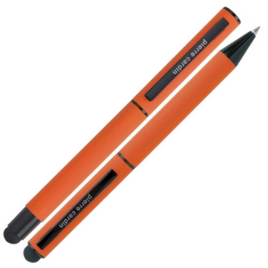 Logo trade corporate gifts image of: Writing set touch pen, soft touch CELEBRATION Pierre Cardin