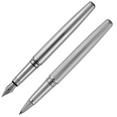 Logo trade promotional item photo of: Writing set fountain pen & roller CHRISTOPHE Pierre Cardin