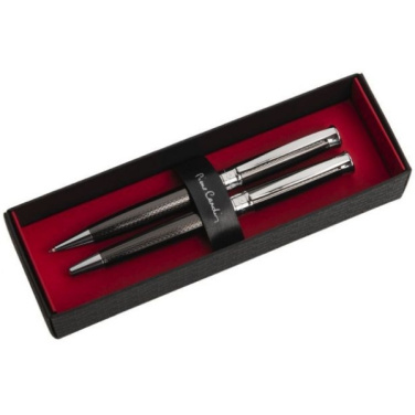 Logo trade promotional giveaways picture of: Metal set of ballpoint pen and roller ROI