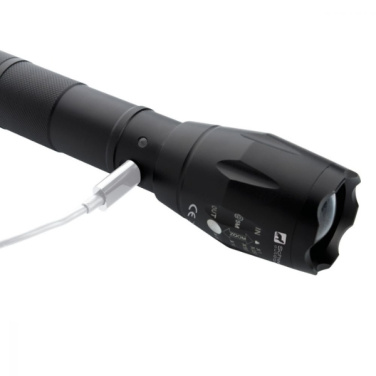 Logotrade promotional gift picture of: Flashlight DELGADA Schwarzwolf