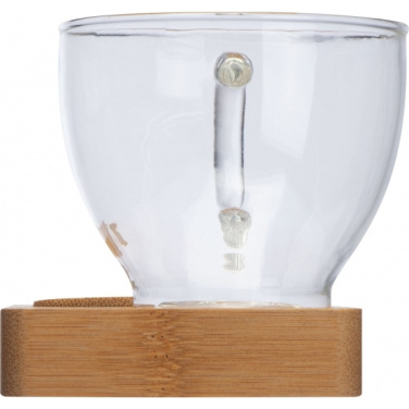 Logotrade promotional gift image of: Tray with cup and spoon FORMOSA 150 ml
