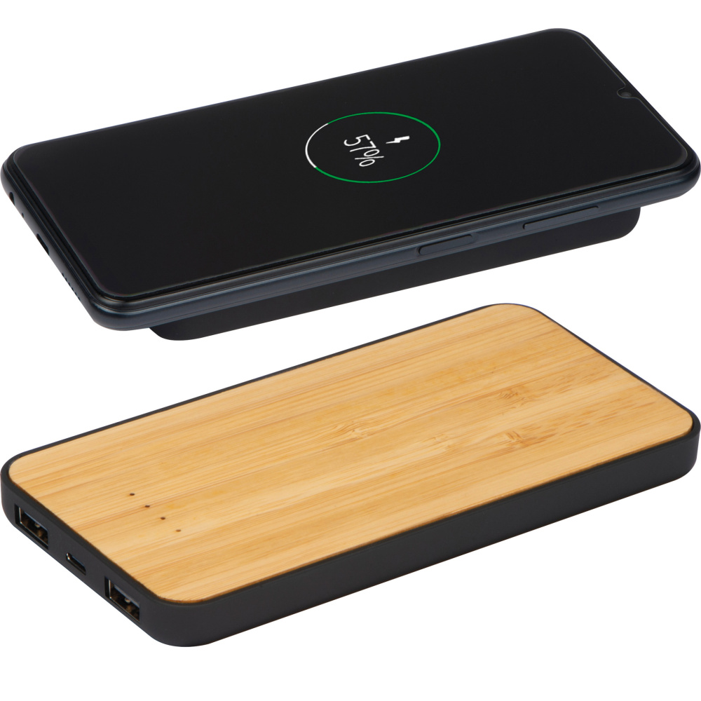 Logotrade promotional giveaway image of: Wireless charger and powerbank 8000 mAh MILAN