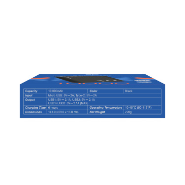 Logo trade promotional merchandise picture of: POWER BANK SILICON POWER GP15 10 000 MAH