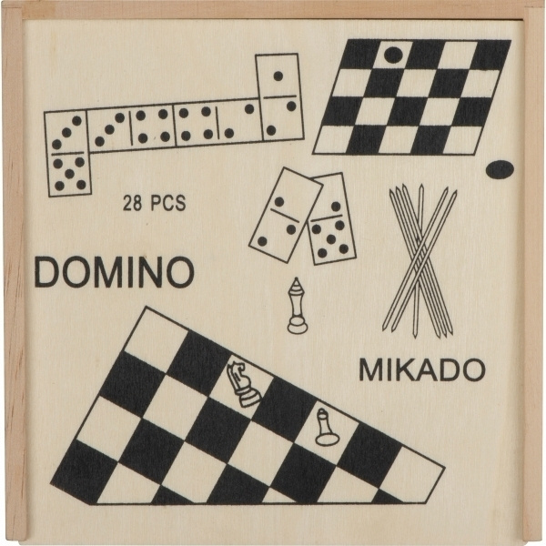 Logo trade business gifts image of: Wooden game collection RIGA