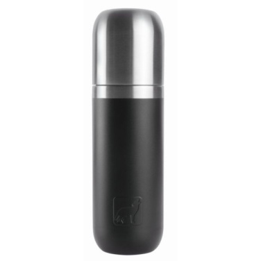 Logo trade promotional items image of: Vacuum bottle DINARA Schwarzwolf