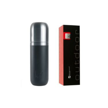 Logo trade promotional item photo of: Vacuum bottle DINARA Schwarzwolf