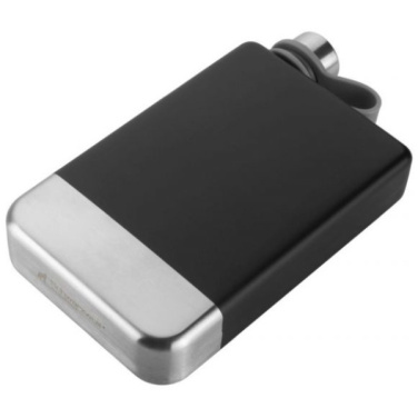 Logo trade promotional merchandise photo of: Hip flask set TAHAT Schwarzwolf