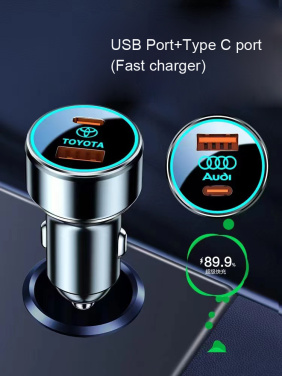 Logotrade promotional merchandise photo of: Car charger with enlighted logo for engraving