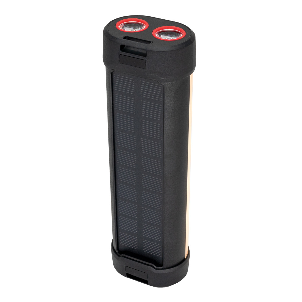 Logotrade business gift image of: Solar flashlight with power bank, ES982