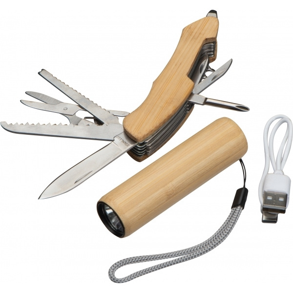 Logo trade promotional product photo of: Set Torch and pocket knife OLDHAM