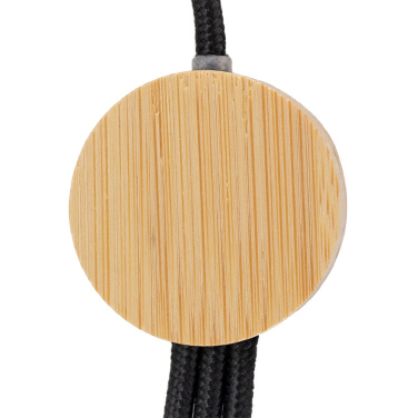 Logo trade promotional product photo of: 3-in-1 cable with elighted logo in a wooden casing, LH-ZMU06