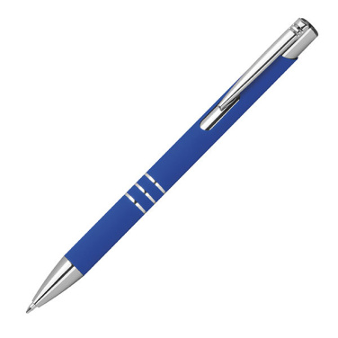 Logo trade corporate gifts image of: Semi gel pen soft touch DUNMORE