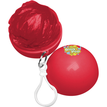 Logotrade promotional item image of: Xina rain poncho in storage ball with keychain