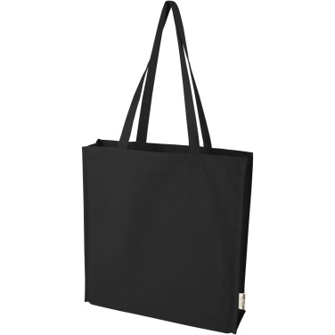 Logo trade promotional gifts picture of: Florida 270 g/m² GRS recycled gusset tote bag 14L