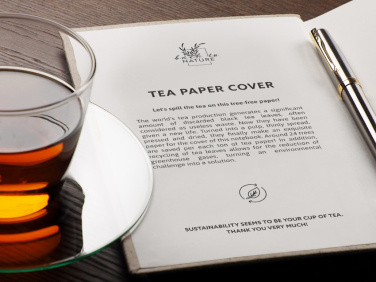 Logo trade business gifts image of: Recycled Tea Notebook 209734000