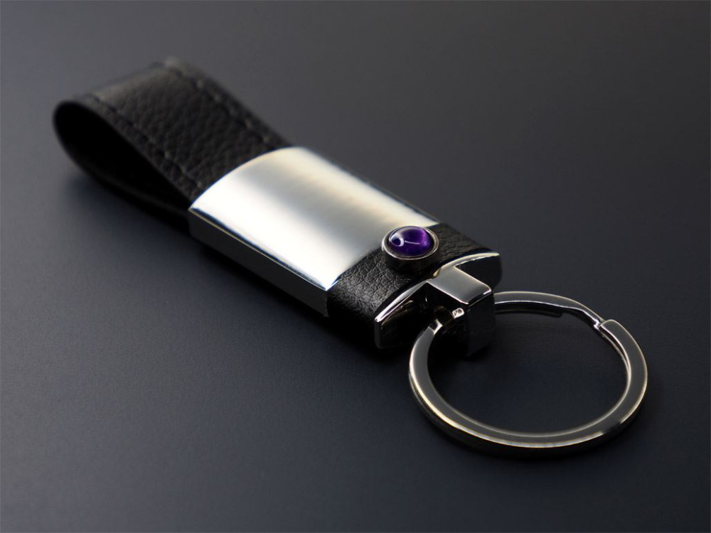 Logo trade promotional gifts picture of: Amethyst Keyring 1296095