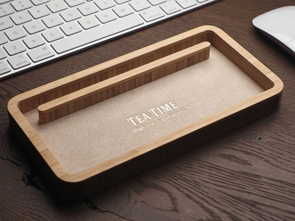 Logotrade promotional giveaway image of: Wooden desk organiser 1850292