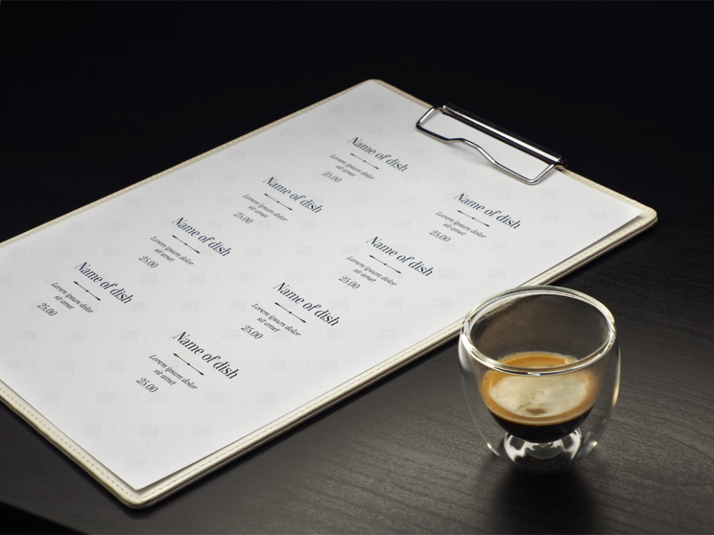 Logotrade promotional merchandise image of: Clipboard menu 1121119