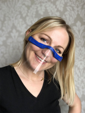Logo trade promotional merchandise photo of: KALIPSO clear face shield-mask for mouth and nose 1447162