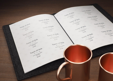 Logo trade promotional items image of: Menu cover Ambiente 1643246