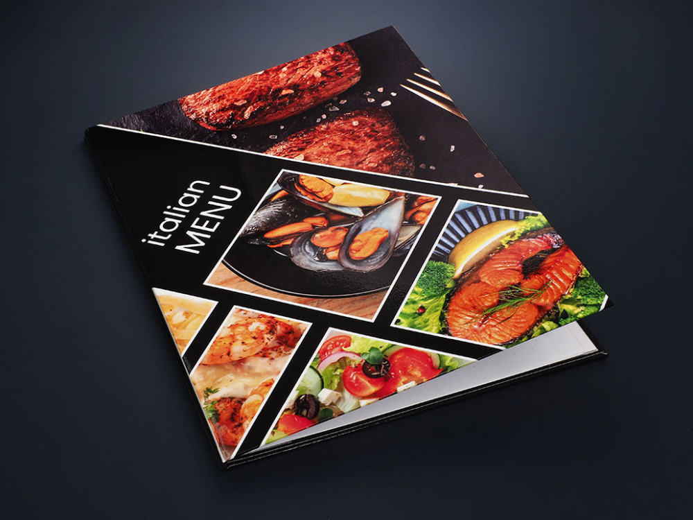 Logo trade business gift photo of: Menu cover 1823117