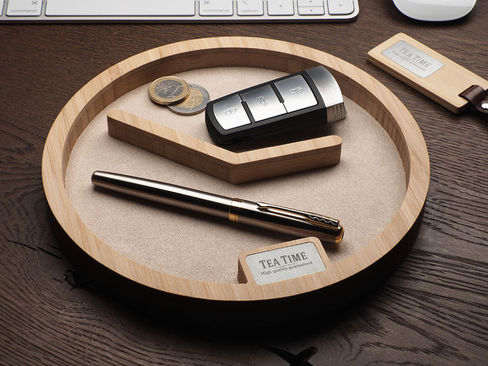 Logo trade promotional item photo of: Wooden desk organiser 1817292