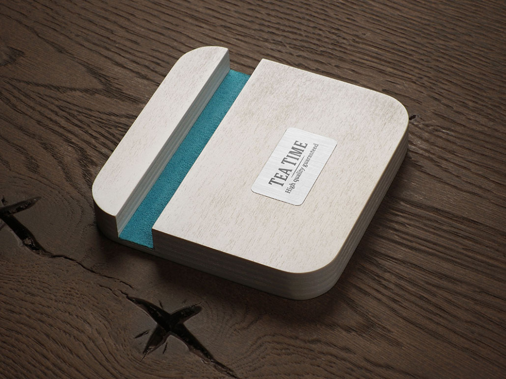 Logo trade promotional giveaways image of: Wooden telephone stand 1847121